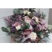 Wedding bouquets in mauve purple cream colors. Bridal bouquet. Faux bouquet. Bridesmaid bouquet. 5114
