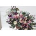 Wedding bouquets in mauve purple cream colors. Bridal bouquet. Faux bouquet. Bridesmaid bouquet. 5114