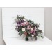 Wedding bouquets in mauve purple cream colors. Bridal bouquet. Faux bouquet. Bridesmaid bouquet. 5114