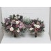 Wedding bouquets in mauve purple cream colors. Bridal bouquet. Faux bouquet. Bridesmaid bouquet. 5114