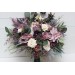 Wedding bouquets in mauve purple cream colors. Bridal bouquet. Faux bouquet. Bridesmaid bouquet. 5114