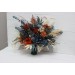 Wedding bouquets in rust blue ivory colors. Bridal bouquet. Faux bouquet. Bridesmaid bouquet. 5115