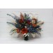 Wedding bouquets in rust blue ivory colors. Bridal bouquet. Faux bouquet. Bridesmaid bouquet. 5115
