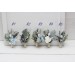 Wedding boutonnieres and wrist corsage in dusty blue white color scheme. Flower accessories. 5116