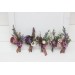  Wedding boutonnieres and wrist corsage  in mauve purple cream color scheme. Flower accessories. 5114