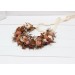 Cinnamon terracotta beige flower crown. Hair wreath. Flower girl crown. Wedding flowers. 5118