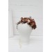 Cinnamon terracotta beige flower crown. Hair wreath. Flower girl crown. Wedding flowers. 5118