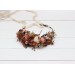 Cinnamon terracotta beige flower crown. Hair wreath. Flower girl crown. Wedding flowers. 5118