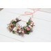 Dusty rose cream blush pink flower crown. Hair wreath. Flower girl crown. Wedding flowers. 5122