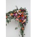  Flower arch arrangement in orange pink magenta colors.  Arbor flowers. Floral archway. Faux flowers for wedding arch. 5127