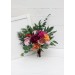 Jewel-Tone Wedding Bouquets in Emerald Green, Orange, Pink & Magenta | Faux Bridal & Bridesmaid Bouquets