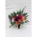 Jewel-Tone Wedding Bouquets in Emerald Green, Orange, Pink & Magenta | Faux Bridal & Bridesmaid Bouquets