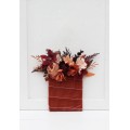 Pocket boutonniere in burgundy terracottacolor scheme. Flower accessories. 5121