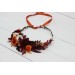 Rust burgundy white flower crown. Hair wreath. Flower girl crown. Wedding flowers. 5124