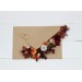  Set of 8 bobby pins in rust burgundy white color scheme. Hair accessories. Flower accessories for wedding.  5124