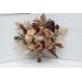 Wedding bouquets in cinnamon terracotta beige colors. Bridal bouquet. Faux bouquet. Bridesmaid bouquet. 5118