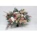 Wedding Bouquets in Dusty Rose, Cream & Blush Pink | Faux Bridal & Bridesmaid Bouquets
