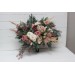 Wedding Bouquets in Dusty Rose, Cream & Blush Pink | Faux Bridal & Bridesmaid Bouquets