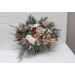 Wedding bouquets in dusty rose cream blush pink colors. Bridal bouquet. Faux bouquet. Bridesmaid bouquet. 5122