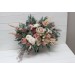 Wedding Bouquets in Dusty Rose, Cream & Blush Pink | Faux Bridal & Bridesmaid Bouquets
