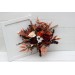 Wedding bouquets in rust burgundy white colors. Bridal bouquet. Faux bouquet. Bridesmaid bouquet. 5124