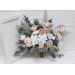 Wedding bouquets in white beige colors. Bridal bouquet. Faux bouquet. Bridesmaid bouquet. 5119-0023