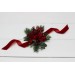  Wedding boutonnieres and wrist corsage  in red and green color scheme. Flower accessories. 5117