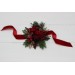 Wedding boutonnieres and wrist corsage  in red and green color scheme. Flower accessories. 5117