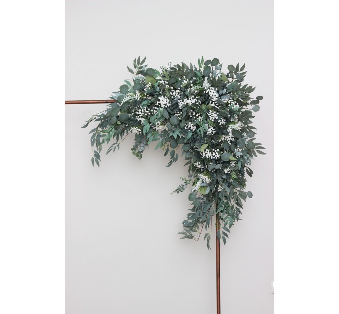 Baby's Breath & Greenery Wedding Arch Arrangement | Faux Floral Archway for Wedding