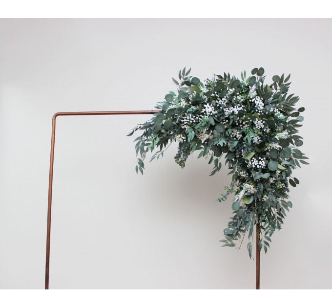 Baby's Breath & Greenery Wedding Arch Arrangement | Faux Floral Archway for Wedding