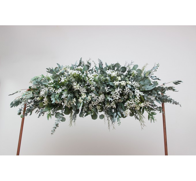 Baby's Breath & Greenery Wedding Arch Arrangement | Faux Floral Archway for Wedding