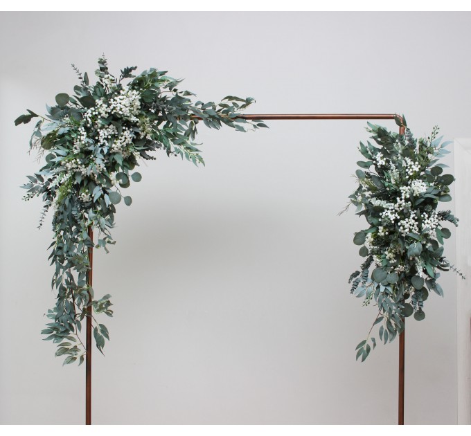 Baby's Breath & Greenery Wedding Arch Arrangement | Faux Floral Archway for Wedding