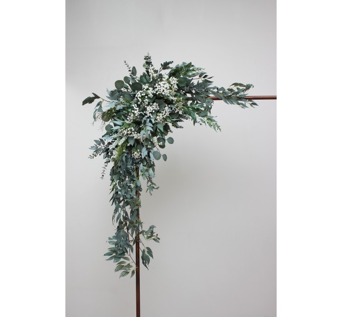 Baby's Breath & Greenery Wedding Arch Arrangement | Faux Floral Archway for Wedding