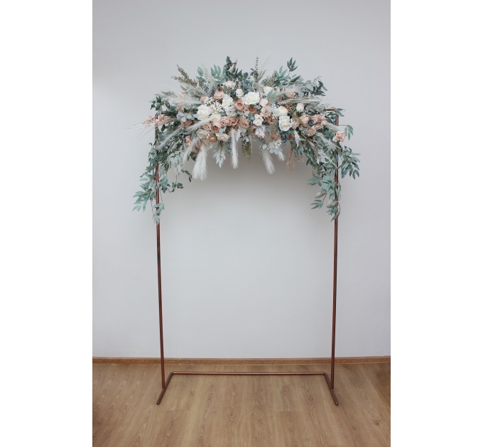  Flower arch arrangement in blush pink beige cream colors.  Arbor flowers. Floral archway. Faux flowers for wedding arch. Boho arch. 5132