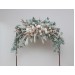  Flower arch arrangement in blush pink beige cream colors.  Arbor flowers. Floral archway. Faux flowers for wedding arch. Boho arch. 5132