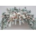  Flower arch arrangement in blush pink beige cream colors.  Arbor flowers. Floral archway. Faux flowers for wedding arch. Boho arch. 5132