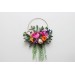 Jewel-tone wedding. Emerald green orange pink magenta flowers. Alternative bridesmaid bouquet. 5127