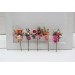  Set of  5 bobby pins in orange pink magenta  color scheme. Jewel-tone wedding. Hair accessories. Flower accessories for wedding. 5127
