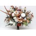 Wedding bouquets in white rust terracotta colors. Bridal bouquet. Faux bouquet. Bridesmaid bouquet. 5129