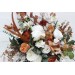 Wedding bouquets in white rust terracotta colors. Bridal bouquet. Faux bouquet. Bridesmaid bouquet. 5129