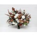 Wedding bouquets in white rust terracotta colors. Bridal bouquet. Faux bouquet. Bridesmaid bouquet. 5129