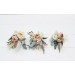 Wedding boutonnieres and wrist corsage  in blush pink beige cream color scheme. Flower accessories. 5132