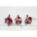  Wedding boutonnieres and wrist corsage  in jewel-tone color scheme. Flower accessories. 5127
