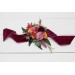  Wedding boutonnieres and wrist corsage  in jewel-tone color scheme. Flower accessories. 5127