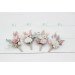  Wedding boutonnieres and wrist corsage  in white blush pink color scheme. Flower accessories. 5128