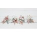  Wedding boutonnieres and wrist corsage  in white blush pink color scheme. Flower accessories. 5128