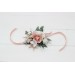  Wedding boutonnieres and wrist corsage  in white blush pink color scheme. Flower accessories. 5128
