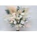 Boho Pampas Grass Bridal Bouquet | Ivory & Cream Faux Wedding Flowers