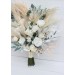 Boho Pampas Grass Bridal Bouquet | Ivory & Cream Faux Wedding Flowers