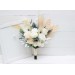 Boho Pampas Grass Bridal Bouquet | Ivory & Cream Faux Wedding Flowers